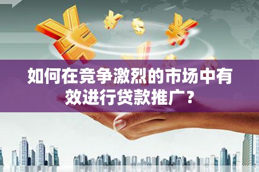 凉城如何在竞争激烈的市场中有效进行贷款推广？