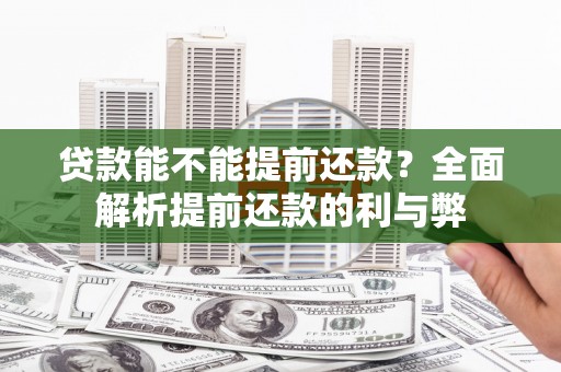 凉城贷款能不能提前还款？全面解析提前还款的利与弊