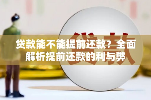 凉城贷款能不能提前还款？全面解析提前还款的利与弊