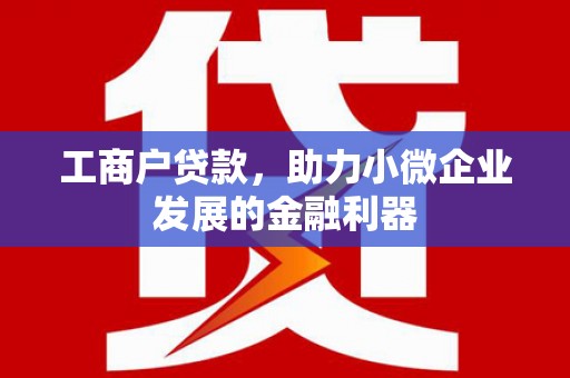 凉城工商户贷款，助力小微企业发展的金融利器