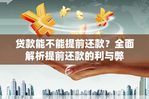 凉城贷款能不能提前还款？全面解析提前还款的利与弊