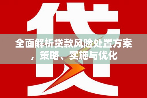 凉城全面解析贷款风险处置方案，策略、实施与优化