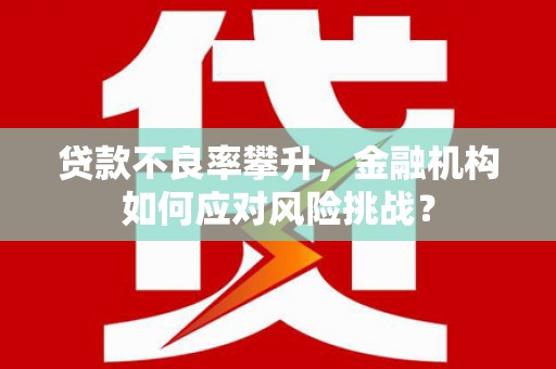 凉城贷款不良率攀升，金融机构如何应对风险挑战？