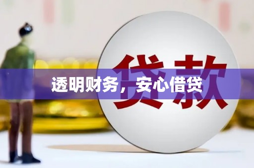 凉城透明财务，安心借贷