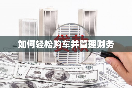 凉城如何轻松购车并管理财务