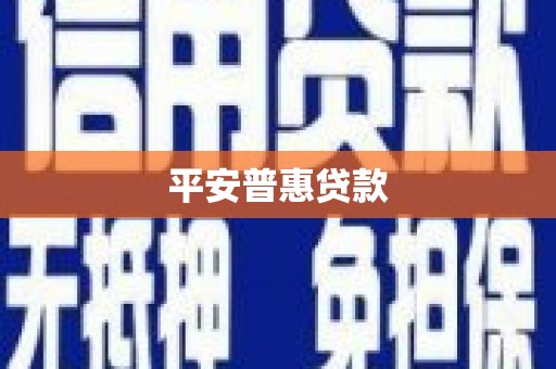 凉城平安普惠贷款